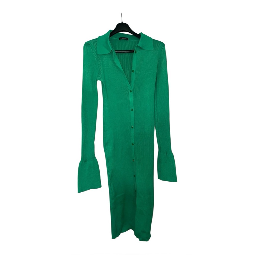 Micas Long Sleeve Button Down Sweater Dress  Women’s Sz Medium Green